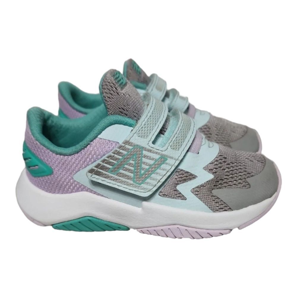 New Balance Kids Sneakers - Gray, Mint, and Purple